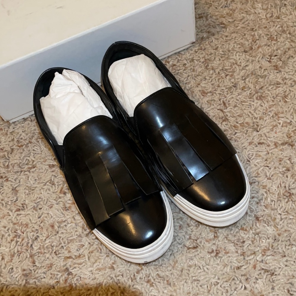 Celine black slip on sneaker size 38.5